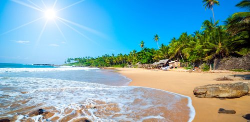 bei einer Reise nach Sri Lanka sollte ein Stop an einem Traumstrand nicht fehlen