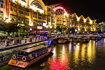 Singapur Clarke Quay - Ausgehviertel direkt am Singapore River