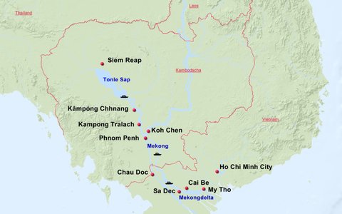 Toum Tiou II - Kreuzfahrt zwischen Siem Reap und Ho Chi Minh City 
