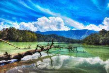 Java Dieng Plateu faszinierende Vulkanlandschaft