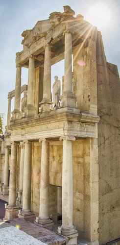 Detail des römischen Theaters Plovdiv