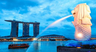 Merlion Singapur Skyline