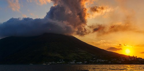 Stromboli - aktiver Vulkan 