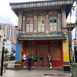 chinesische Villa in Little India - unbedingt am Markt daneben frisch gepressten Zuckerrohrsaft probieren!