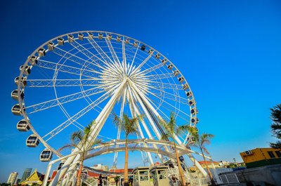 Asiatique the Riverfront Riesenrad Bangkok am Flussufer