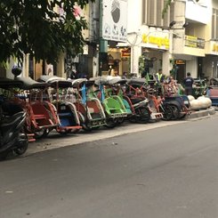 Mopedrikschas in Yogyakarta Java