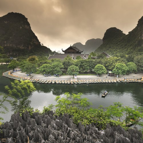 Ninh Binh Tam Coc trockene Halong Bucht 