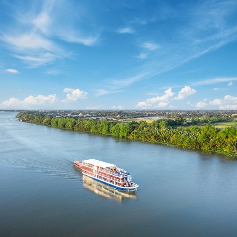 RV Toum Tiou II Flusskreuzfahrt zwischen Siem Reap und Ho Chi Minh City