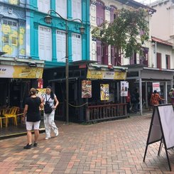 bunte Häuser im malaiischen Viertel