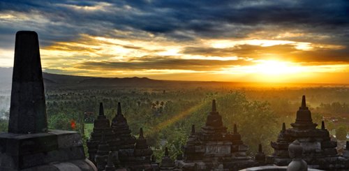 Borobudur Java UNESCO Welterbe Tempelanlage