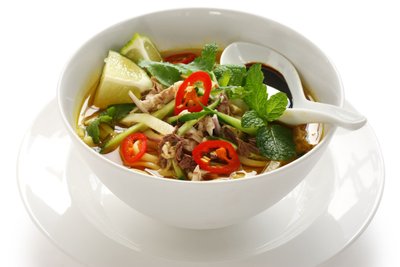 typische Nudelsuppe in Malaysia - Laksa
