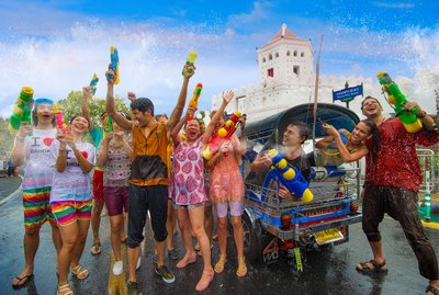 Songkran Festival in Bangkok Thailand