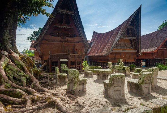 Marktplatz Ambarita Sumatra