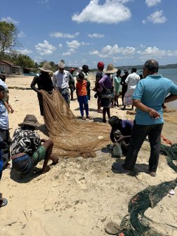 der Fang ist an Land!