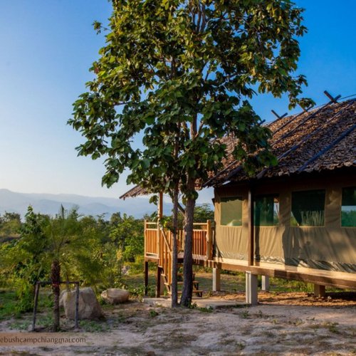Zelt mit tollem Ausblick im The Bush Camp Chiang Mai