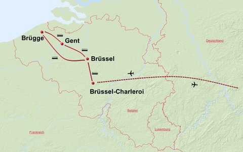 Belgien - Brüssel, Gent, Brügge