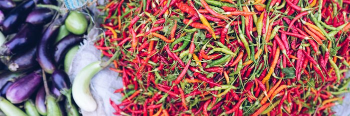 Zutaten für die Khmer-Küche am Markt