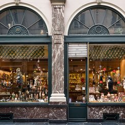 Brüssel Auslage der Galeries Royales Saint Hubert