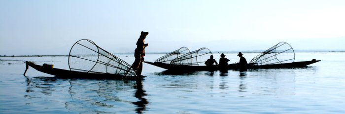 Einbeinruderer am Inlesee Myanmar