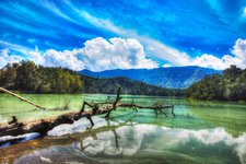 Java Dieng Plateau Java Dieng Plateu faszinierende Vulkanlandschaft