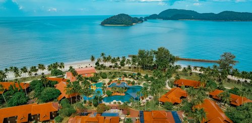 Übersicht Pelangi Beach Resort Insel Langkawi Strandurlaub Malaysia 