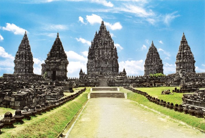 Prambanan Hindutempel auf Java bei Yogyakarta