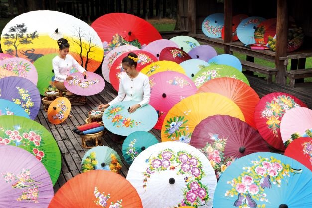 Chiang Mai - handgefertigte Schirme