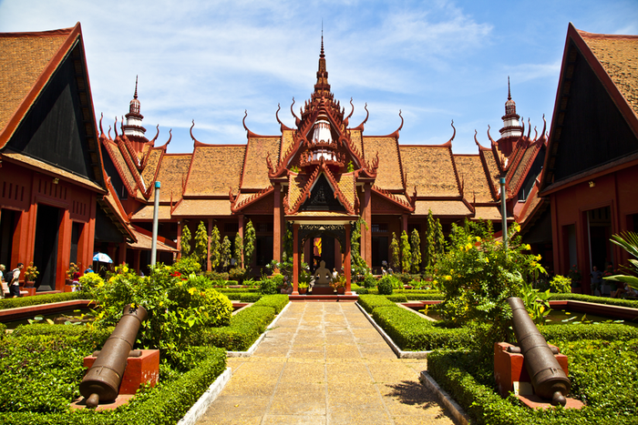 Khmer Architektur Nationalmuseum Phnom Penh Kambodscha Indochina