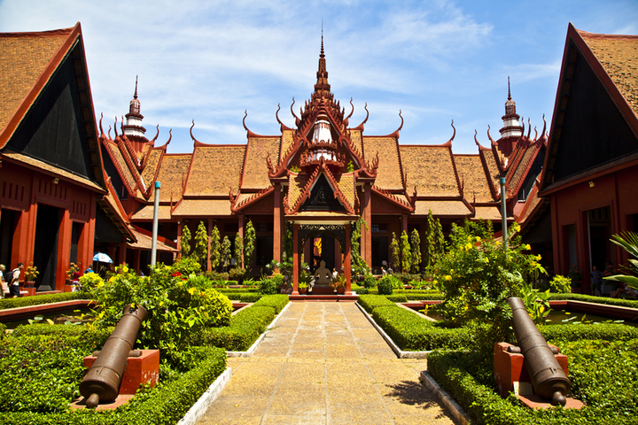 Khmer Architektur Nationalmuseum Phnom Penh Kambodscha Indochina