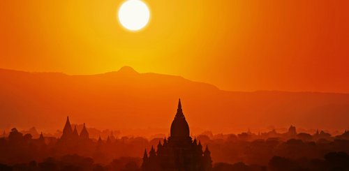 Bagan Myanmar Sonnenuntergang