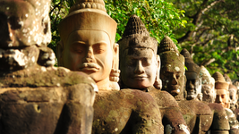 Statuen Angkor Thom Kambodscha