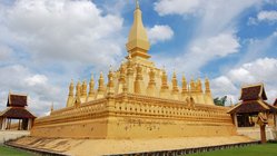 goldene Stupa Wat That Luang in Vientiane