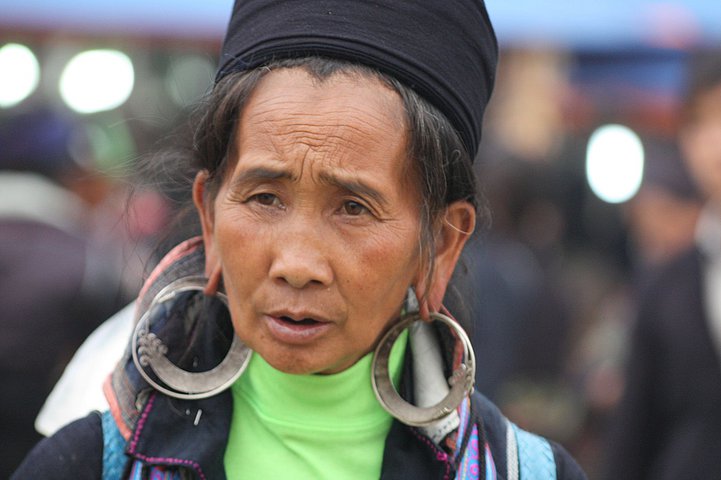 Bac Ha Lao Cai Black H´mong Minderheit Vietnam Indochina