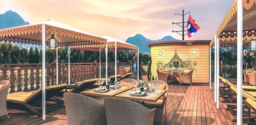 Heritage Line, Anouvong Kreuzfahrt, Terrassendeck
