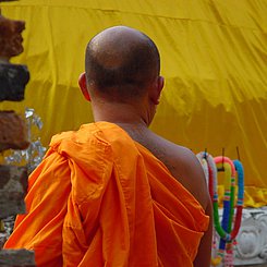 Mönch in Ayutthaya Thailand