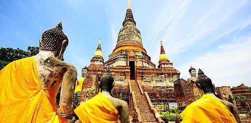 Ehemalige Hauptstadt des Königreichs Siam Ayutthaya Thailand UNESCO Welterbe und eines der Highlights jeder Tour auf den Spuren des royalen Thailand.