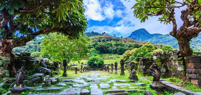 Vat Phou oder Wat Phu ist UNESCO Welterbe und liegt im Süden von Laos in Champasak