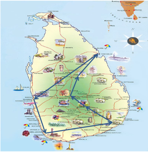 Sri Lanka mit Baden Ostküste Trincomalee