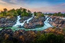 Champasak Südlaos Region der Mekongfälle und der Tausend Inseln