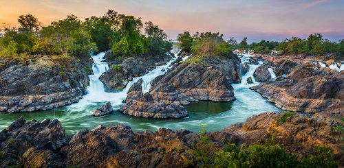 Champasak Südlaos Region der Mekongfälle und der Tausend Inseln