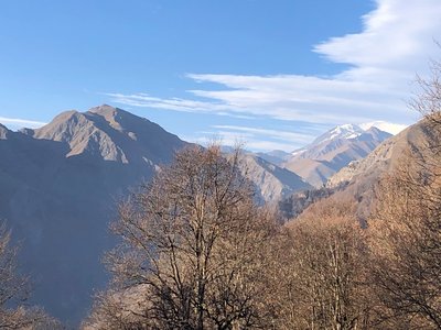 Aussicht über den Kaukasus von Gabala
