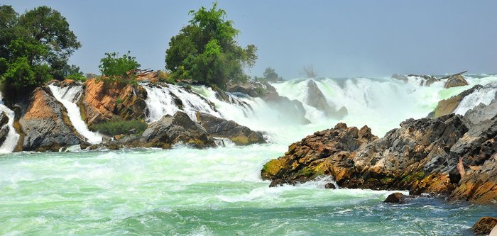 Khone Phapheng Wasserfall im Süden von Laos Indochina