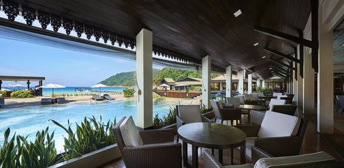 Terrassenlounge des Asean Restaurant The Taraas Redang