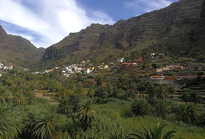 Valle Gran Reay terrassenförmige Felder La Gomera Valle Gran Reay terrassenförmige Felder La Gomera