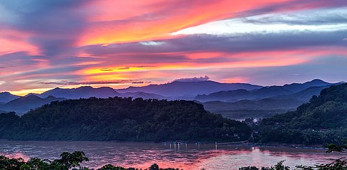 Mekong Blick vom Phou Si in Luang Prabang