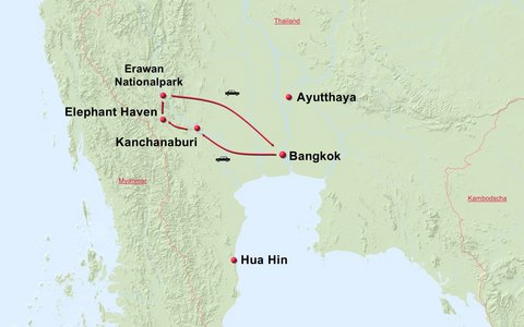 Kanchanburi Highlight Zentralthailand