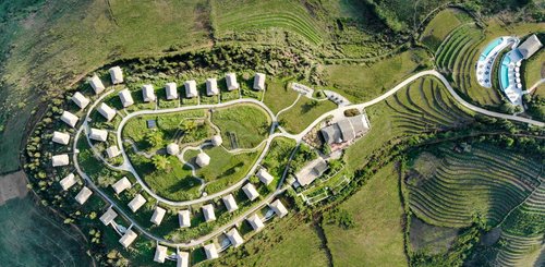 Topas Ecolodge Sapa Lage in den Reisfeldern