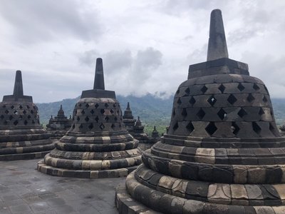 Stupas am Borobudur