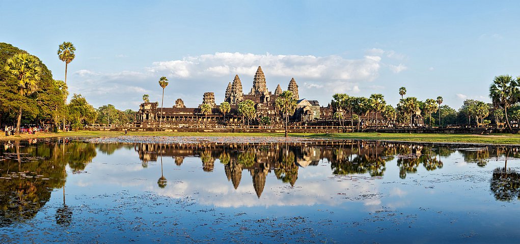 UNESCO Weltkulturerbe Tempelanlage Angkor Wat in Kambodscha Indochina