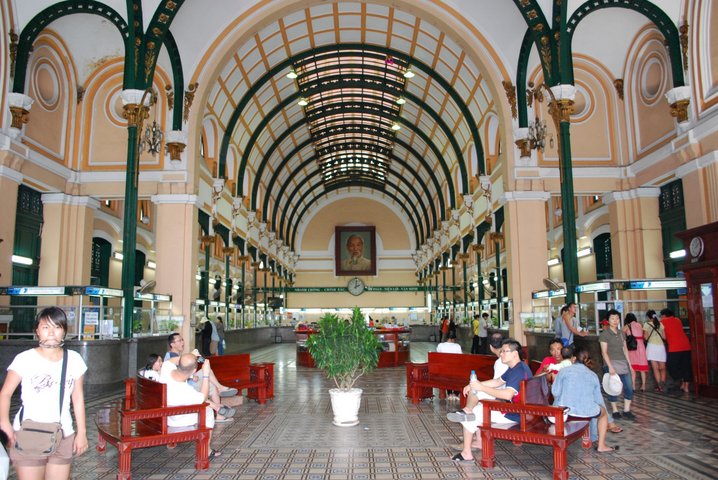Ho Chi Minh City Postgebäude Kolonialbau Vietnam Indochina